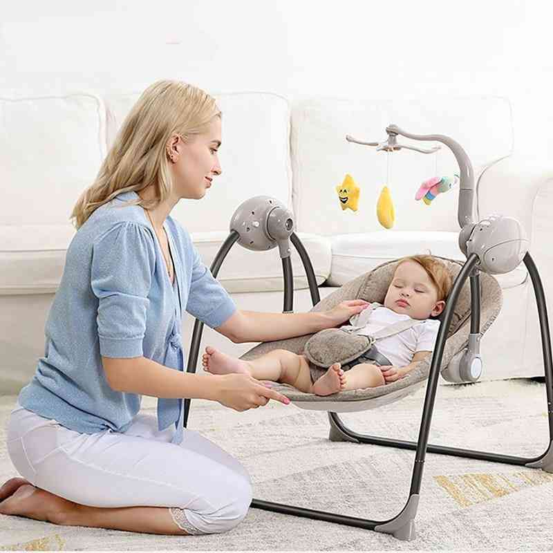Multi-functional Rocking Chair For Newborm Baby Sleeping, Swing Bouncer Soothing Electric Cradle