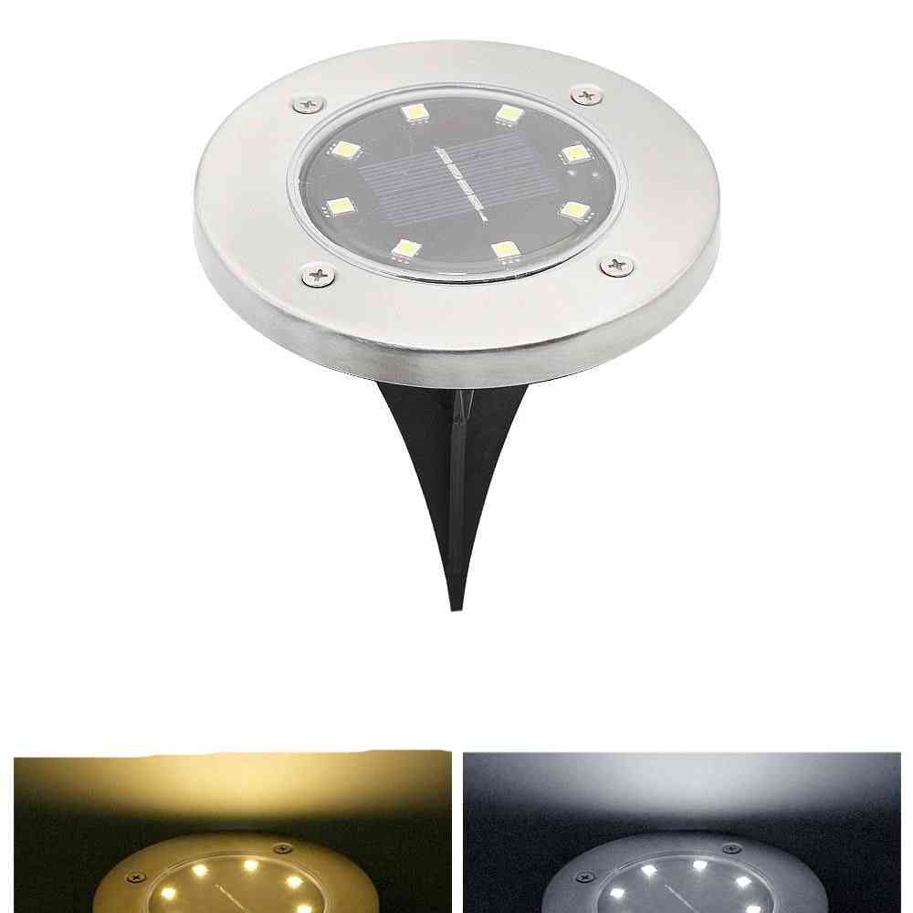 Outdoor Solar Ground Led Lamp, Ip65 Waterproof Landscape Lawn Stair Underground Buried Light