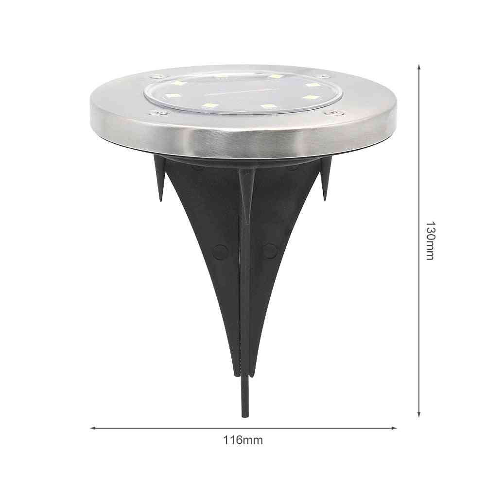 Outdoor Solar Ground Led Lamp, Ip65 Waterproof Landscape Lawn Stair Underground Buried Light