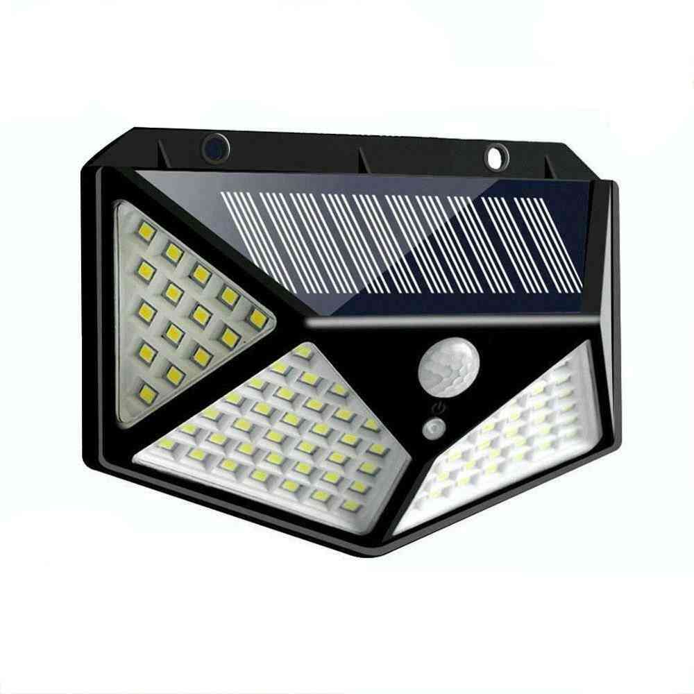 100 Led Solar Light, Outdoor Wall Lamp  Bulb, Ip65 Pir Motion Sensor Lighting Garden Decoration