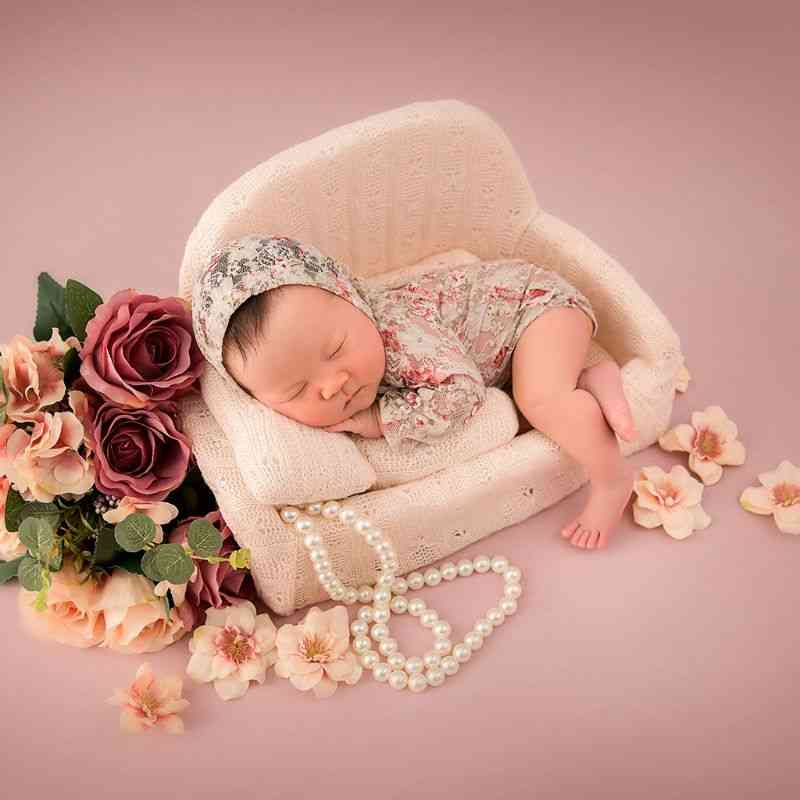 Vastasyntyneiden valokuvaus rekvisiitta vauvan poseeraa sohva tyyny asetettu tuolin sisustus - 2