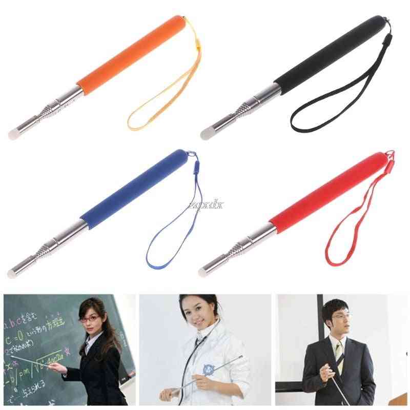 Teleskoplehrerzeiger aus Edelstahl, Whiteboard-Stift, professionelle Taschenlampen-Lehrmittel - orange