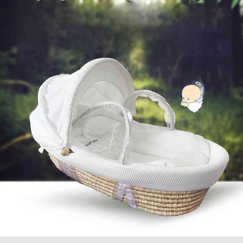 Newborn Portable Basket Crib -car Sleeping Baby Bed (0-16month)