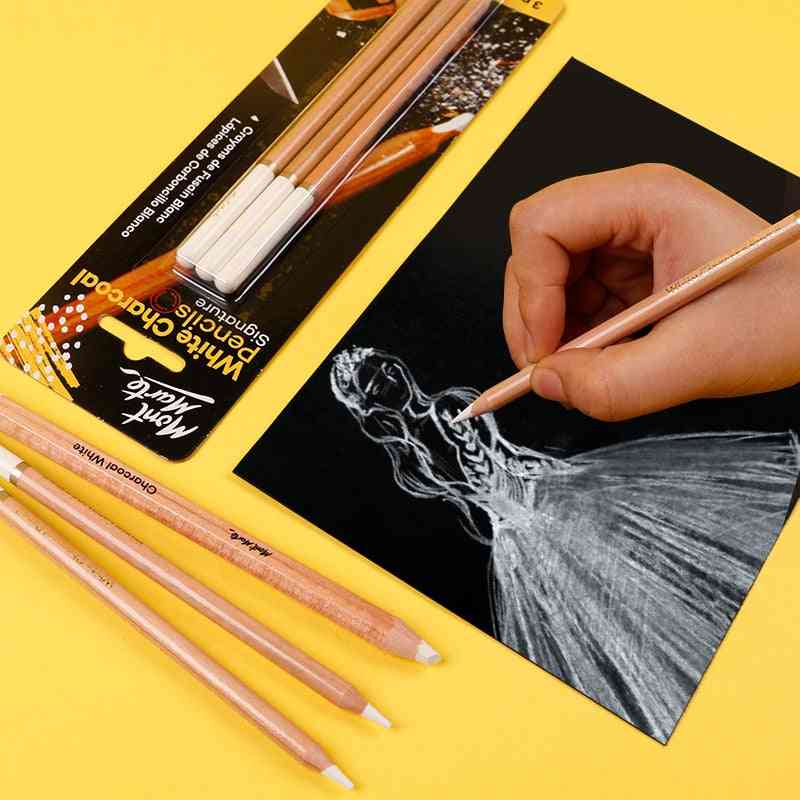 White Charcoal Pencil, Highlight Sketch Drawing Art Tools