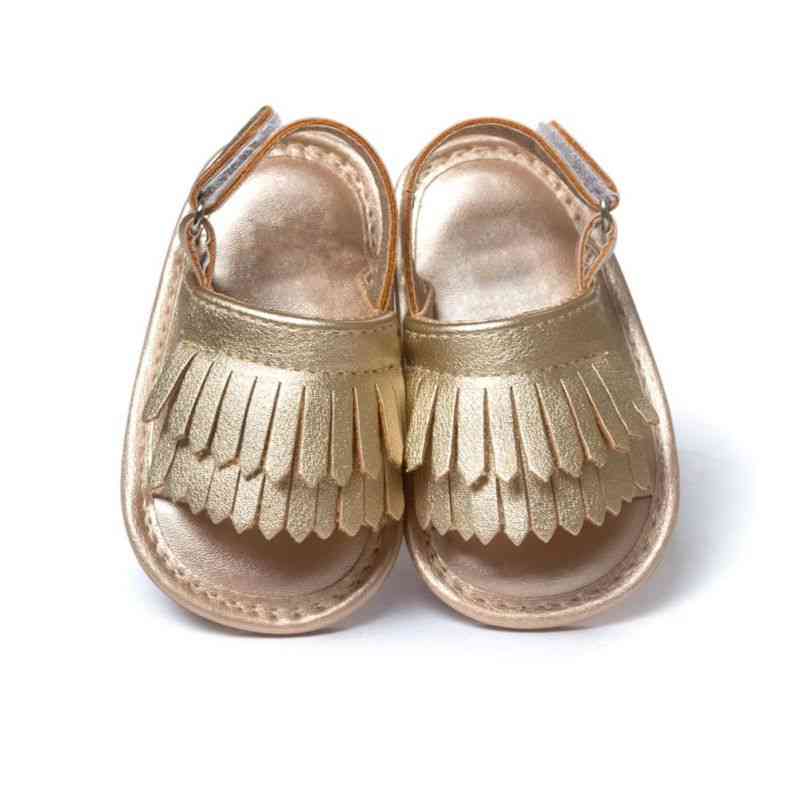 Summer Leisure Fashion Baby Sandals, Pu Tassel Clogs Shoes