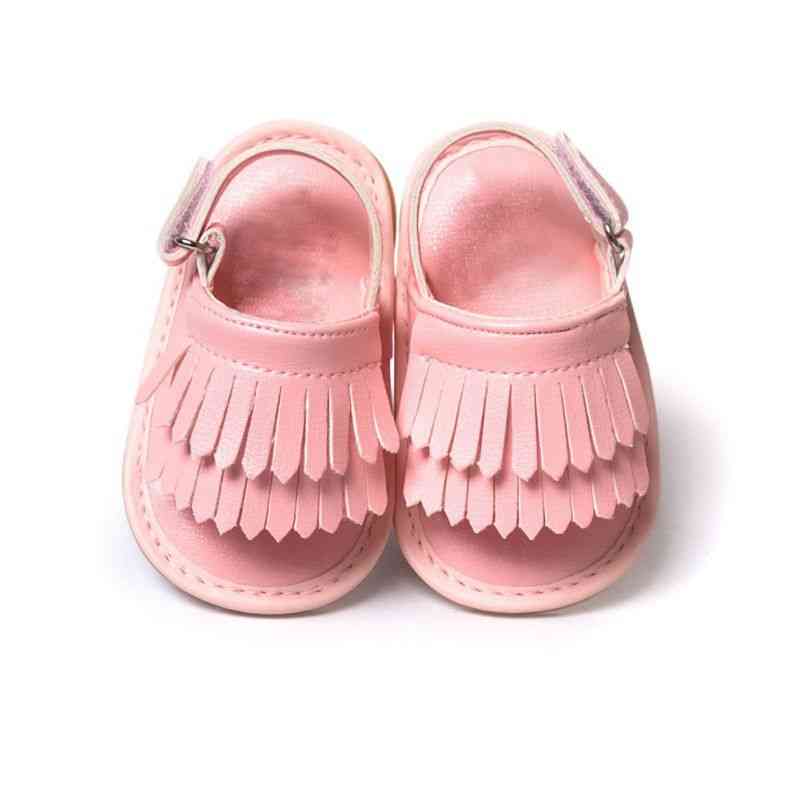 Zomer vrijetijdsmode baby meisjes sandalen van kinderen, pu kwastje klompen schoenen