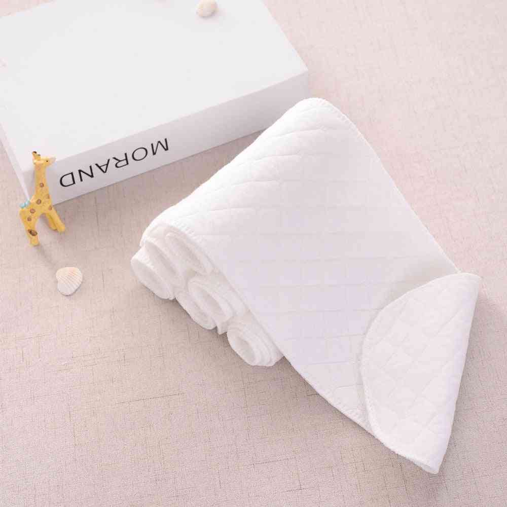 10pcs réutilisable lavable absorbant respirant, inserts de couches en tissu de coton à 3 couches pour bébés nouveau-nés garçons / filles