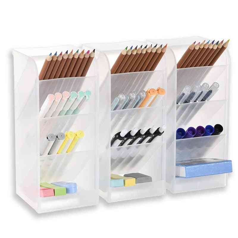 Desk Organizer With 4 Slots And 12 Compartments