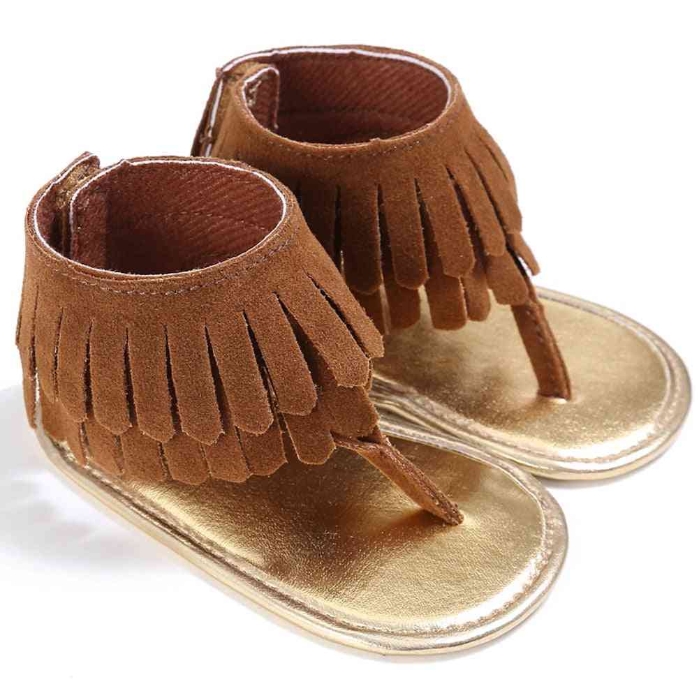 Pu kvaster sommer spædbarn piger sko - nyfødte baby piger sandaler - sort / 0-6 måneder