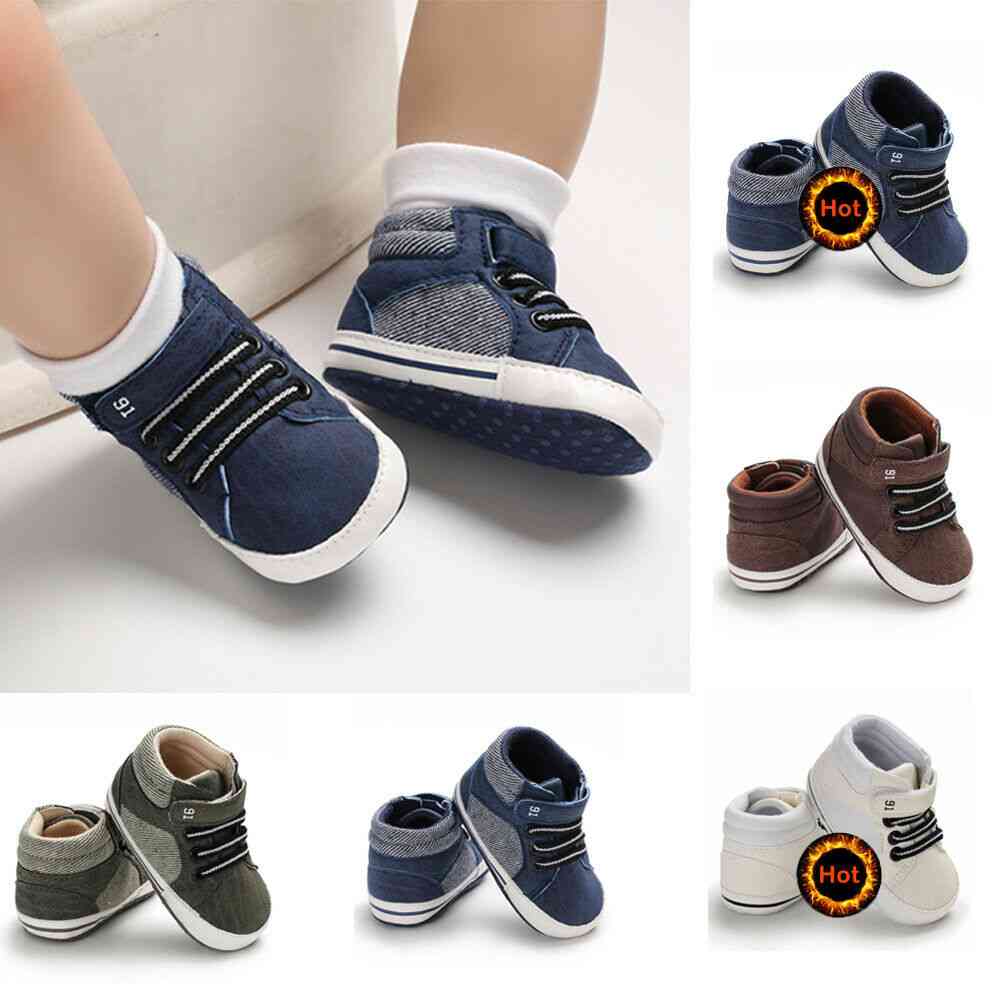Newborn Infant Baby Boy Crib Shoes, Toddler Sneakers