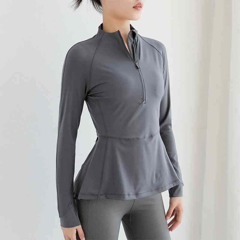 Double Sided Sports Jacket - Autumn And Winter Half Zip Fitness Suit
