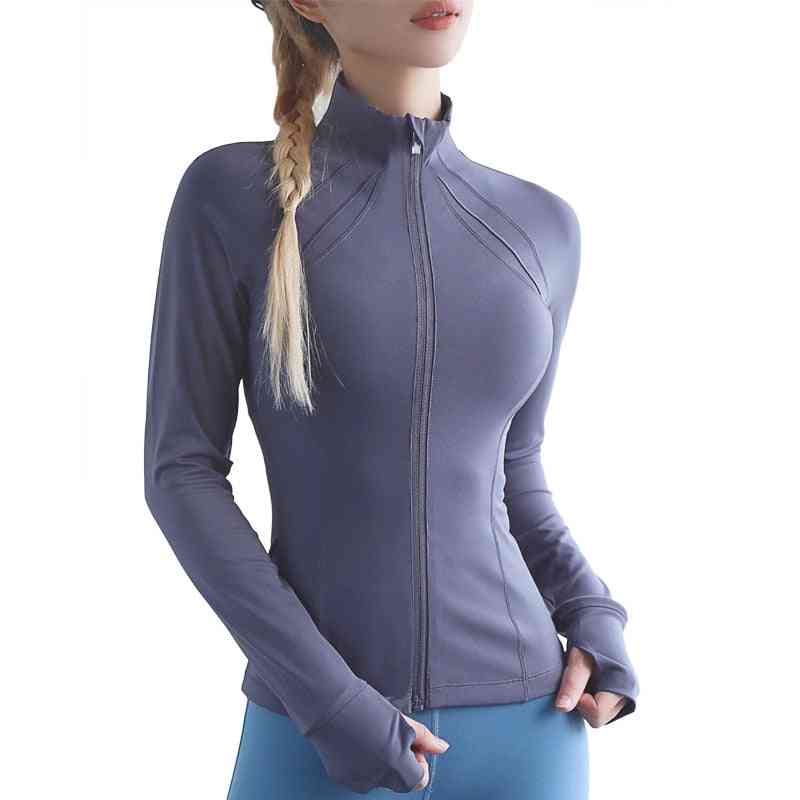 Tight Yoga Clothes, Women's Neck Zipper -sports Fitness Jacket