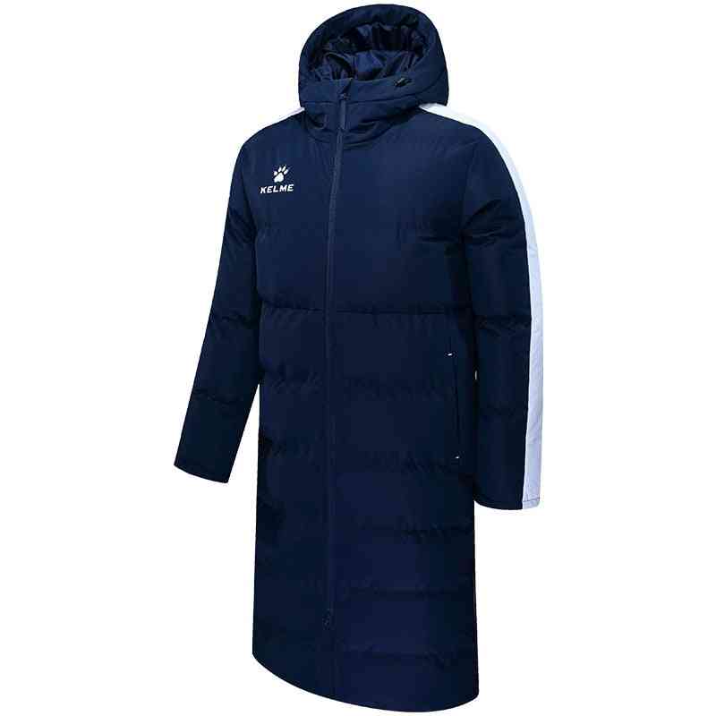 Giacca invernale da uomo, lungo solido, cappotto da allenamento sportivo - giacca nera / asian-s (eu xs)