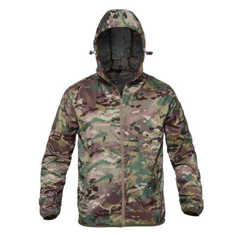 Men Military Camouflage Fleece Jacket