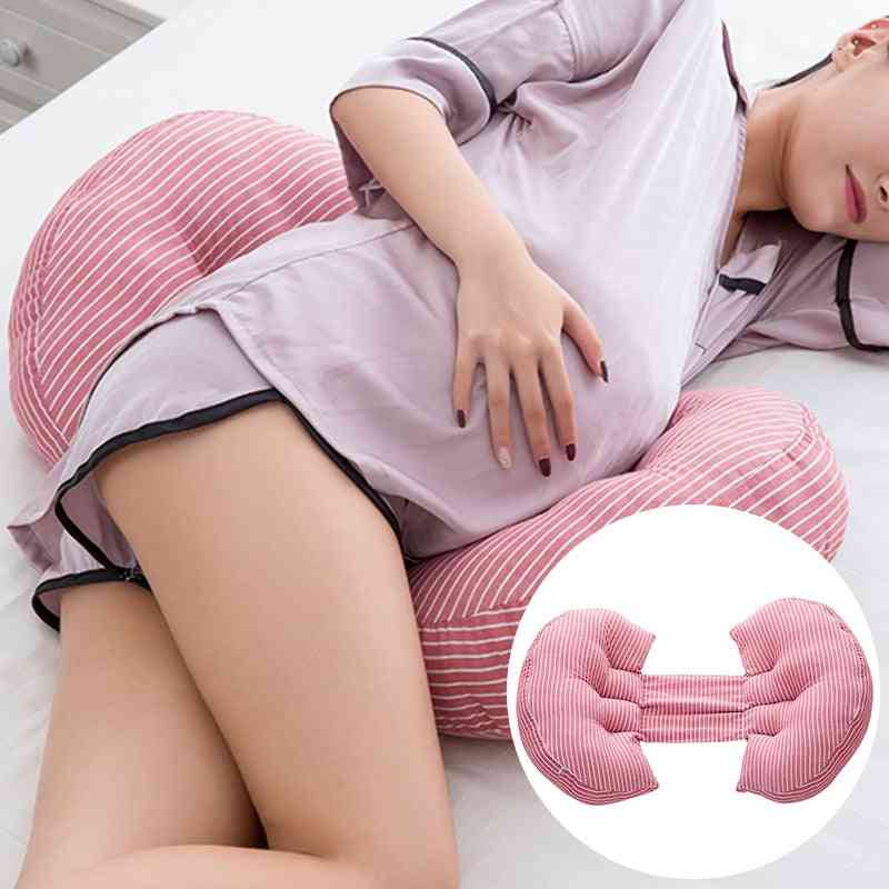 Miękka poduszka do spania w ciąży, poduszka do karmienia piersią - różowa 1