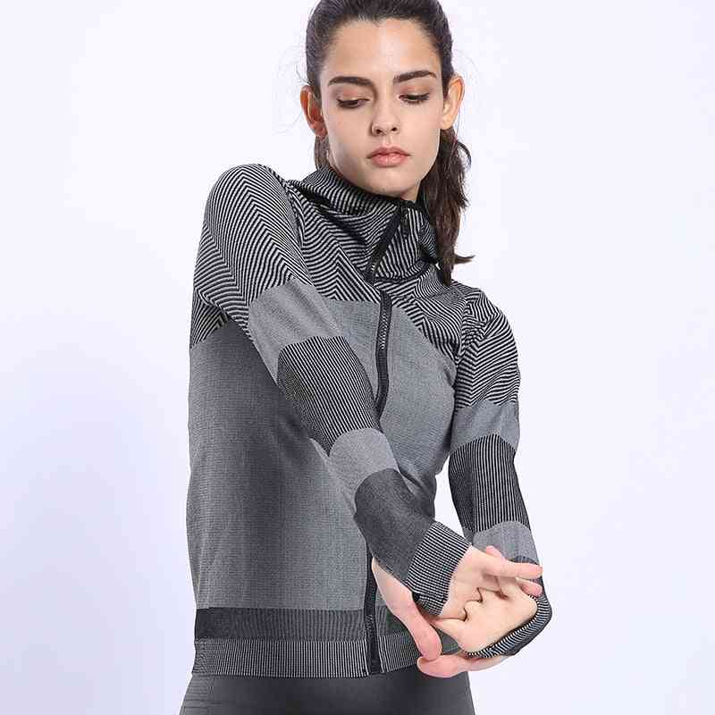 Kvinnor yrke jogging sport hoodie, slim-fit tröjor - svart / s