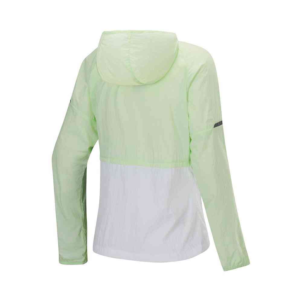 Women Running Series Windbreaker, Loose Fit Sport Coats - Hooded Jackets