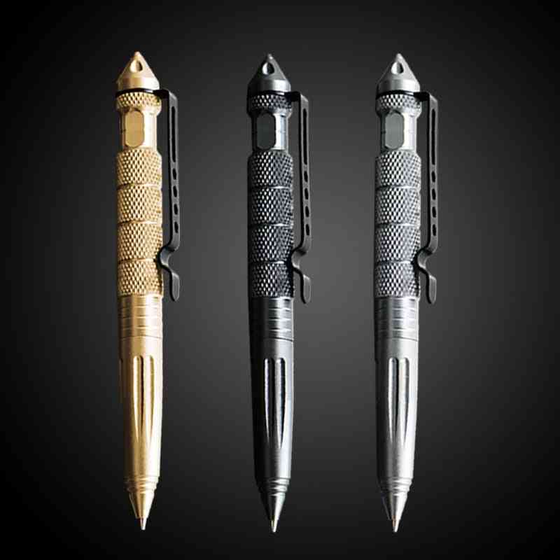 Tactical Tungsten Steel Rotating Multi-functional Pen, Window Glass