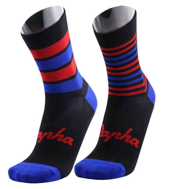 Unisex slidstærke sokker til landevejscykler, løb, basketball og andre udendørs sportsgrene (størrelse: 39-45) - blå / 39-45