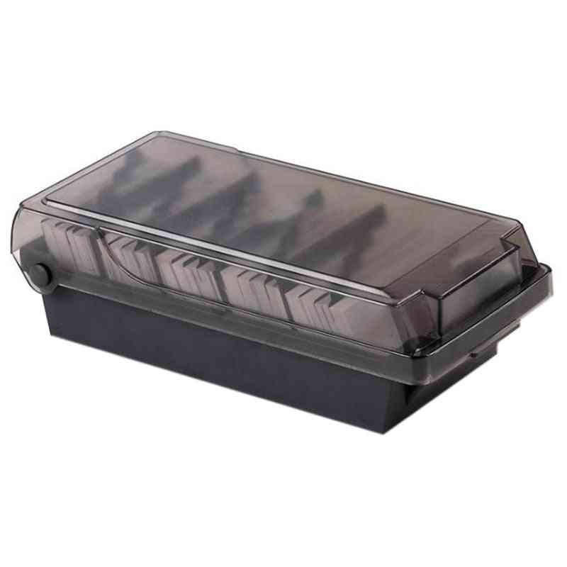 Business Card Holder And Storage Box- 4 Divider Board