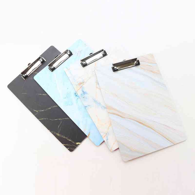 Creative Marble Pattern Wooden Clipboard For Document