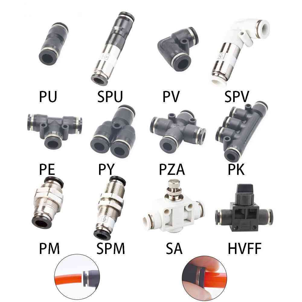 Pneumatic Fittings Compressor Accessories, Air Quick Pipe And Connectors Tube Connect Parts