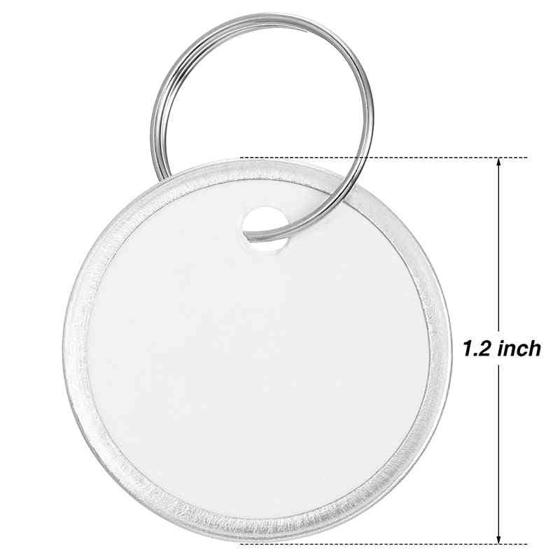 Round Paper Tags With Metal Ring For Car And Door Keys