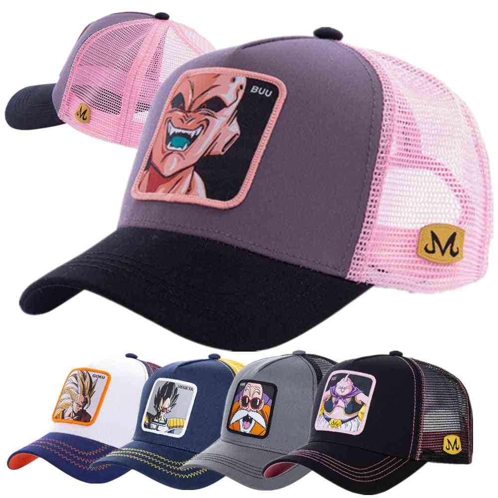 Najnowszy kapelusz Dragon Ball wszystkie style czapka z siateczki wysokiej jakości zakrzywiony rondem trucker