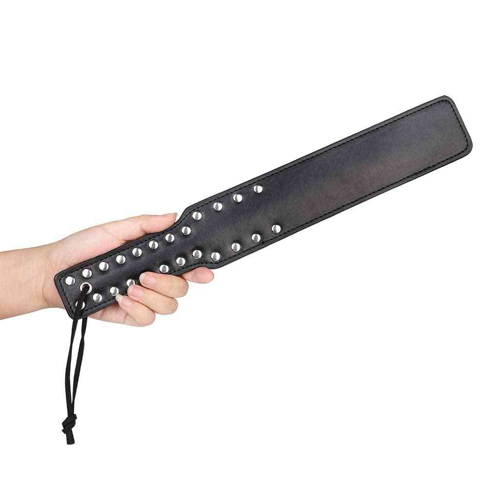 Studded Faux Leather Paddles, Equestrian Riding Crop Whips