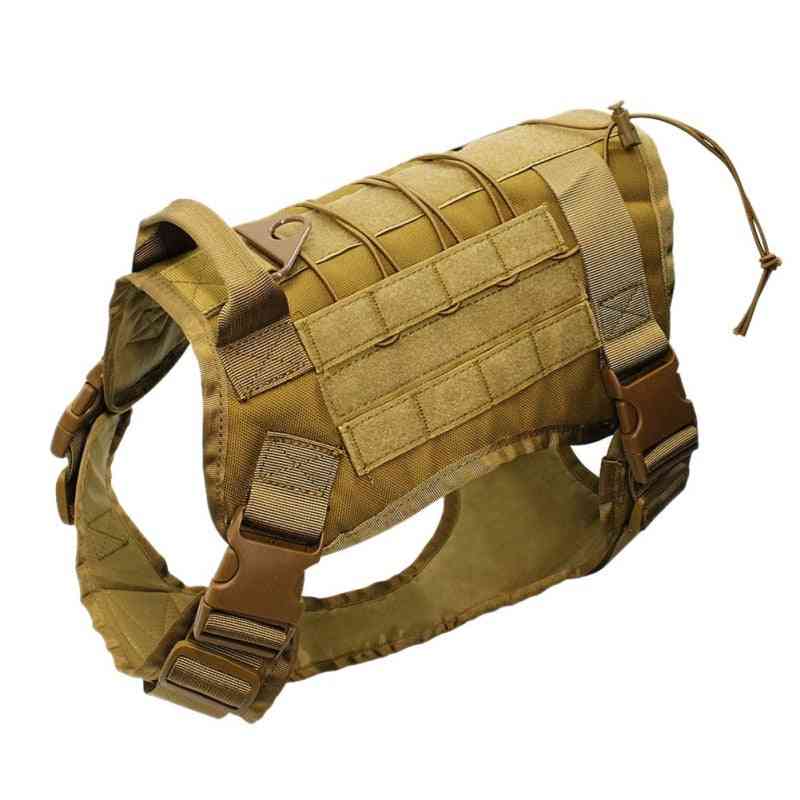Adjustable Tactical Service Dog Vest- Training Hunting Molle Harness With Handle