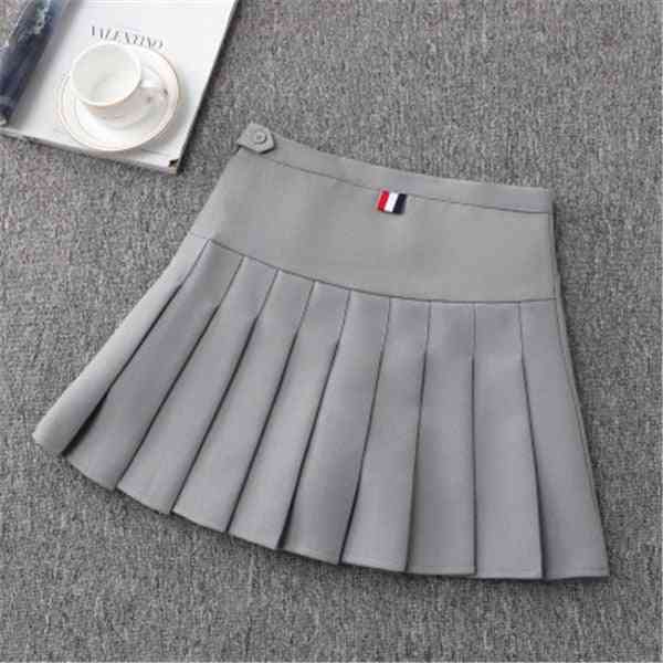 Falda de tenis para niñas: uniforme de falda de cintura alta con pantalones cortos interiores, calzoncillos de bádminton, falda deportiva, falda 2 en 1