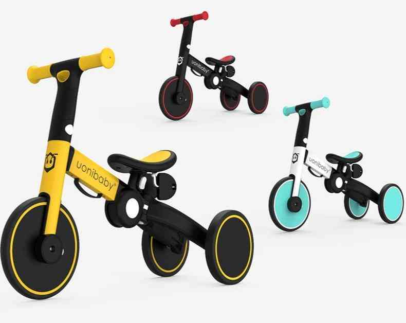 5-i-1 sammenklappelig balance cykel trehjulet cykel, børns gåture klapvogne, bærbar cykel til baby / børn