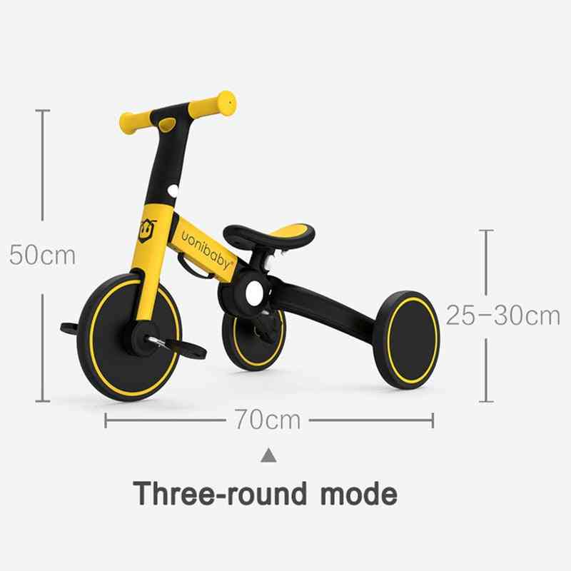 Tricycle de vélo d'équilibre pliable 5 en 1, poussettes de marche pour enfants, vélo portable pour bébé / enfants