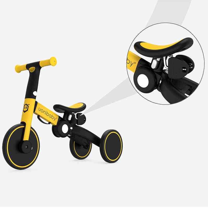 Triciclo pieghevole per bici senza pedali 5 in 1, passeggini per bambini, bicicletta portatile per neonati / bambini