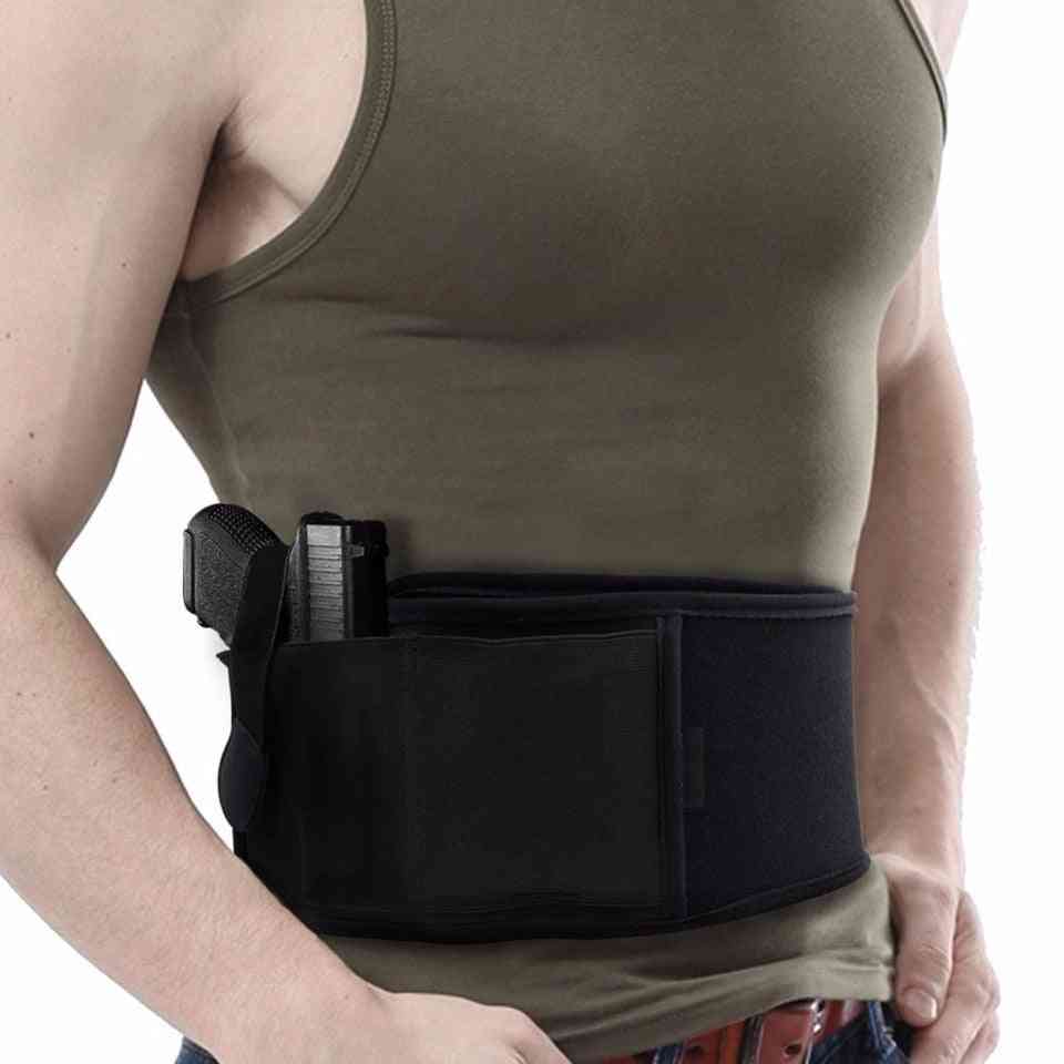 Right/left Hand Tactical Abdominal Band, Belly Pistol Holster