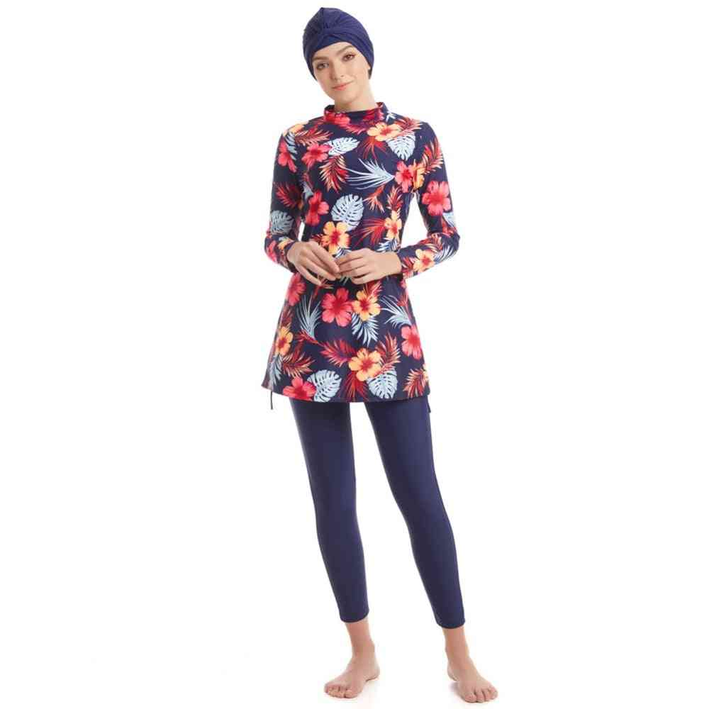 Muslim Swimwear, Women Long Sleeve Hijab Modest Style Muslimah Clothing