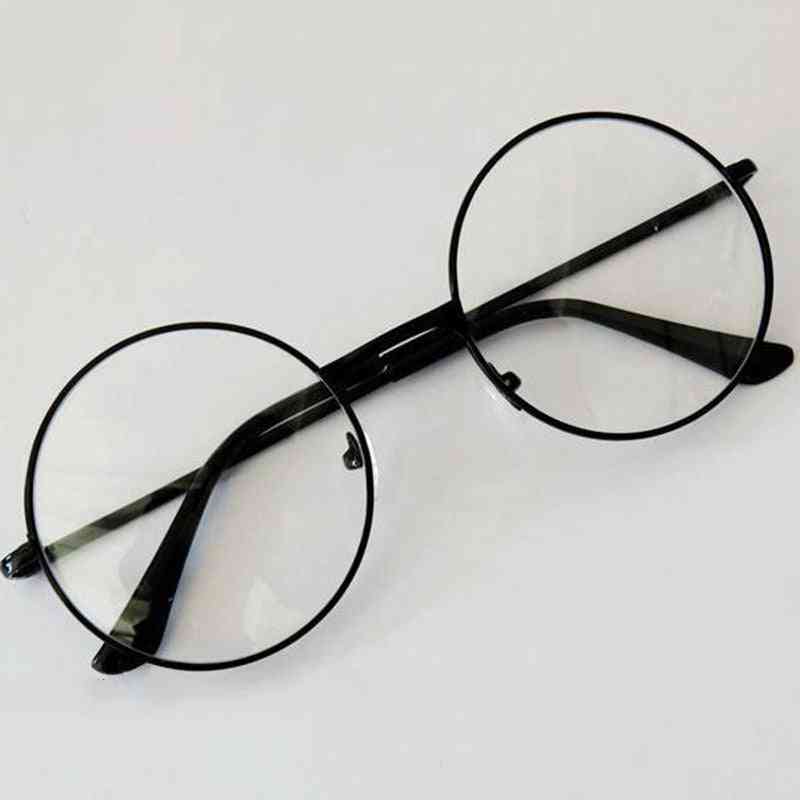 Unisex Retro Round Circle Metal Frame Eyeglasses