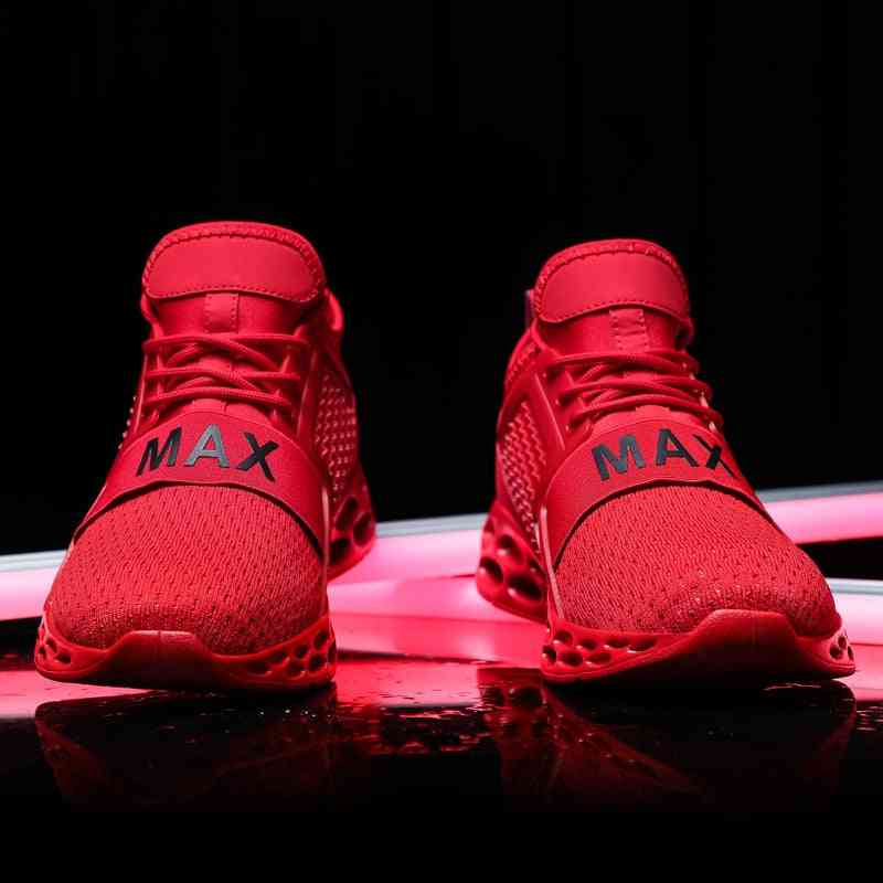 Zapatillas deportivas para correr al aire libre para correr, caminar, zapatillas deportivas de hoja transpirable atléticas con cordones de alta calidad para hombres