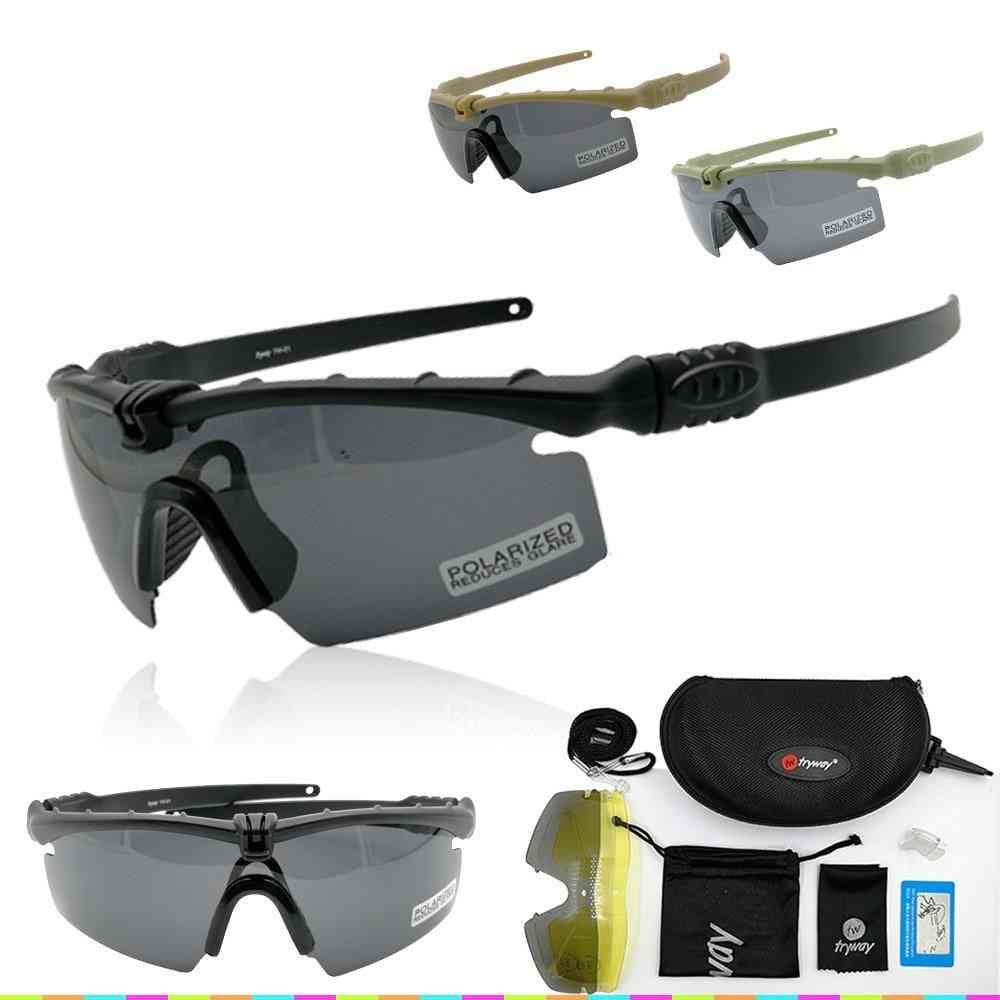 Outdoor Photochromic Sunglasses - Tactical Military Ballistic Polarized Goggles