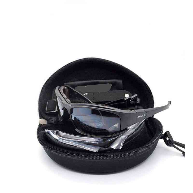 Tactical Men's Polarized Glasses -military Hunting Goggles 4 Lens Kit