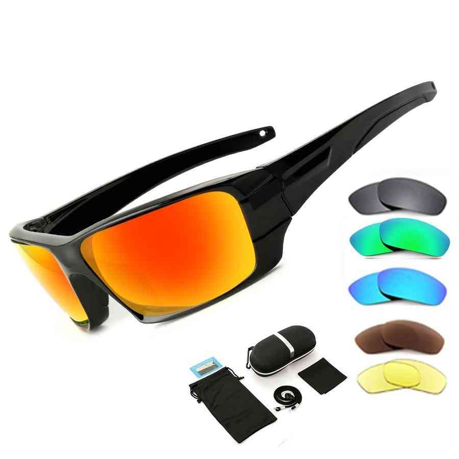 Gafas de sol polarizadas para caminar, gafas de sol deportivas con montura negra de camuflaje, gafas de escalada uv400