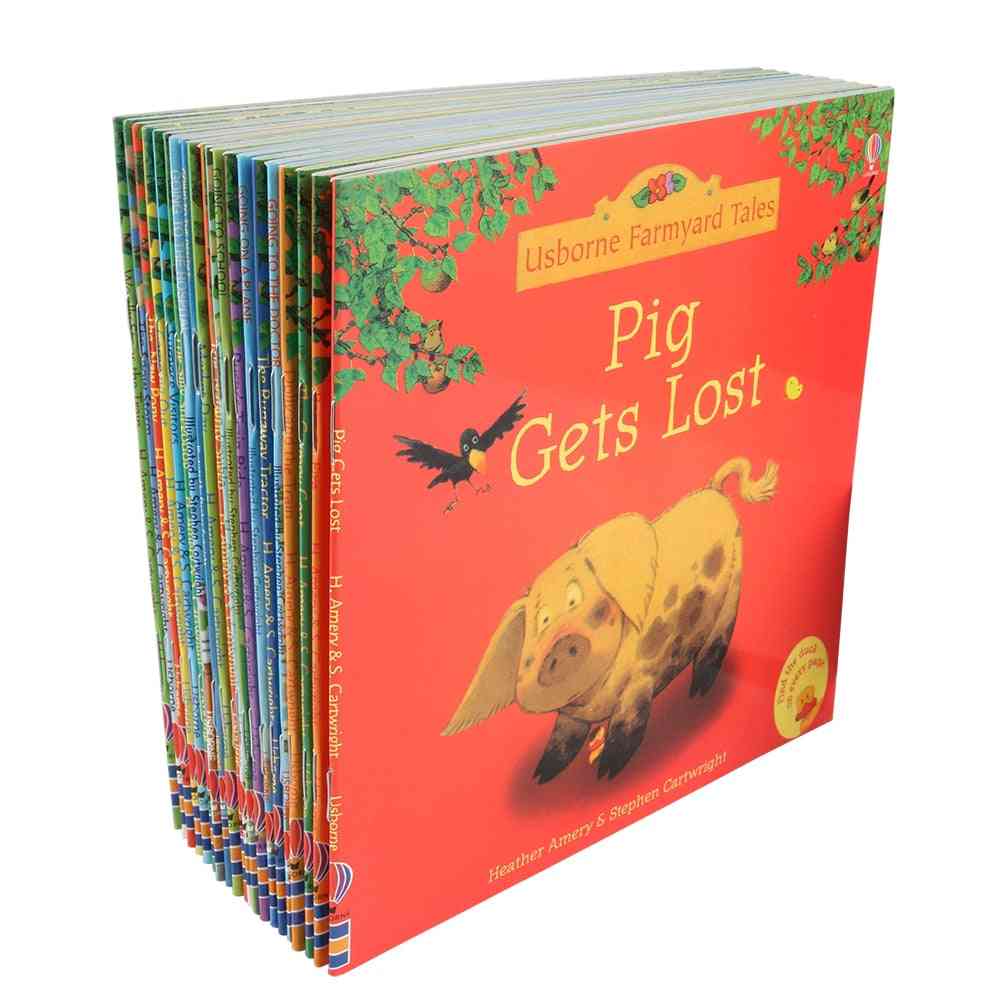 20pcs usborne farmyard - livros ilustrados da série de contos em inglês