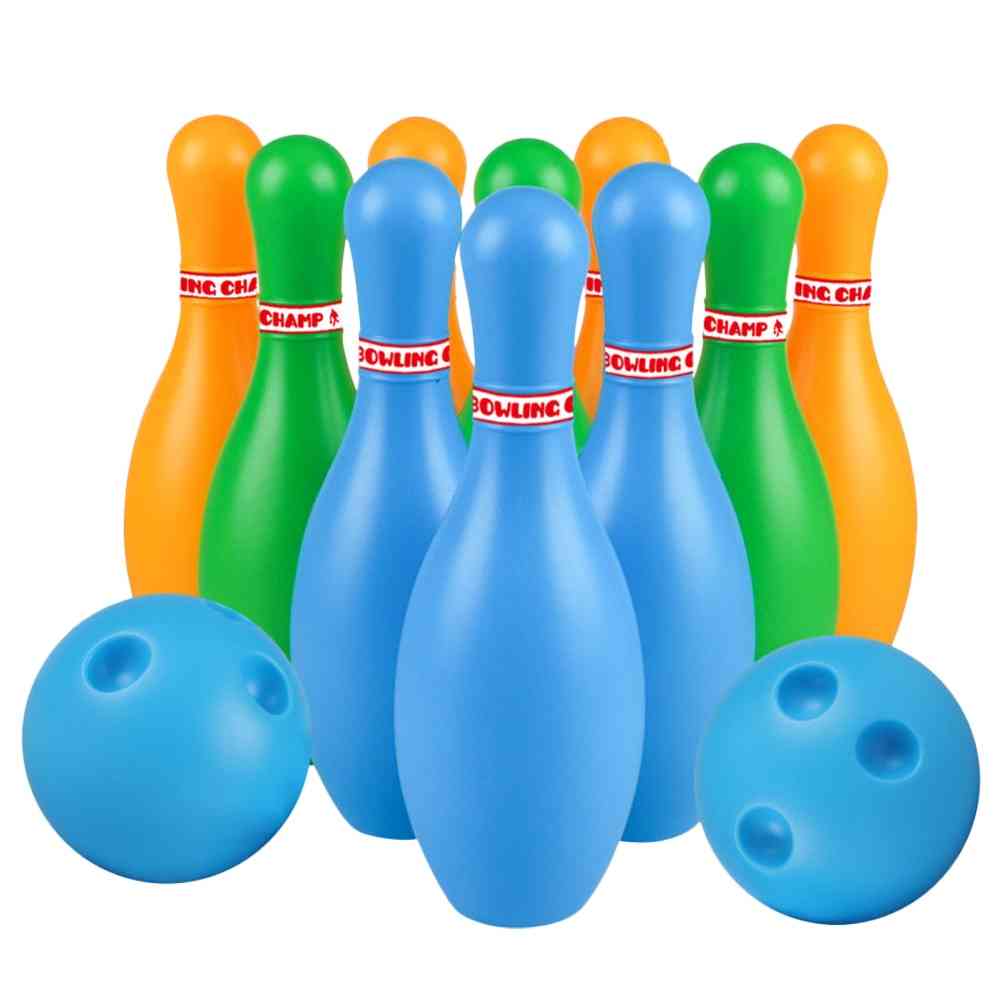 Brinquedos de boliche bola de plástico, brinquedos educativos engraçados com alfinetes de boliche para crianças, bebês