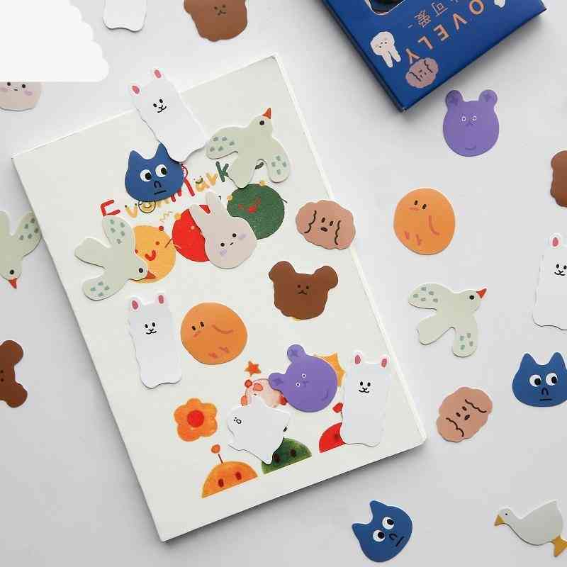 Mini-diervorm, papieren stickers voor memoblok in notitieblok