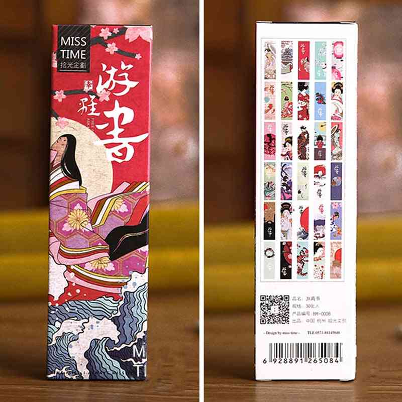 Söta vintage japanska stil bokmärken för barn / student / skola / kontor (ca 4 * 15cm)
