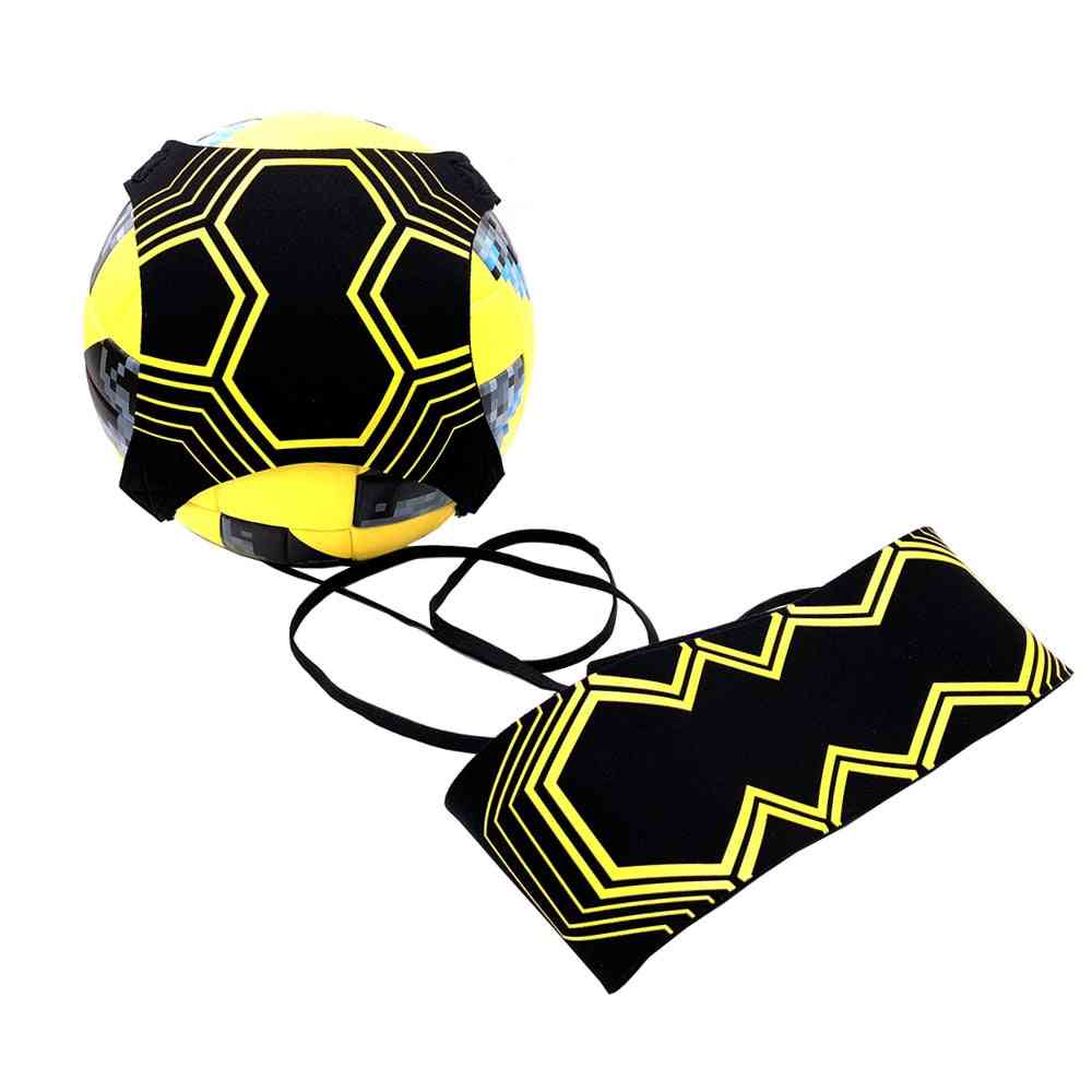 Football kick ceinture d'entraîneur solo bandage réglable swing équipement d'aide à l'entraînement de football (jaune)