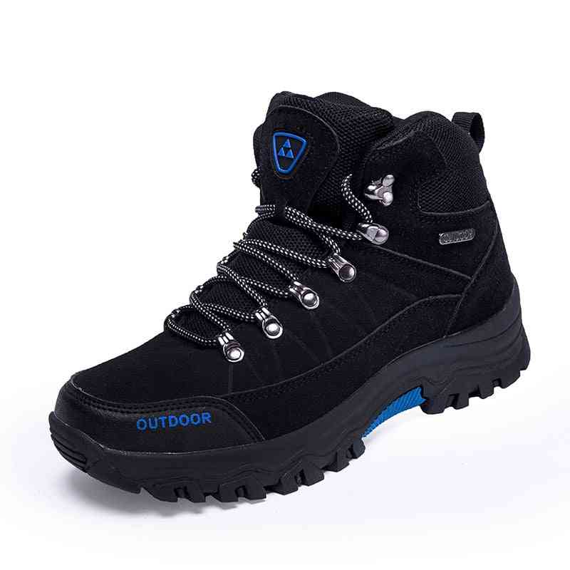 Male Outdoor Waterproof Leather Shoes For Sports, Mountain Climbing Boots Sneakers