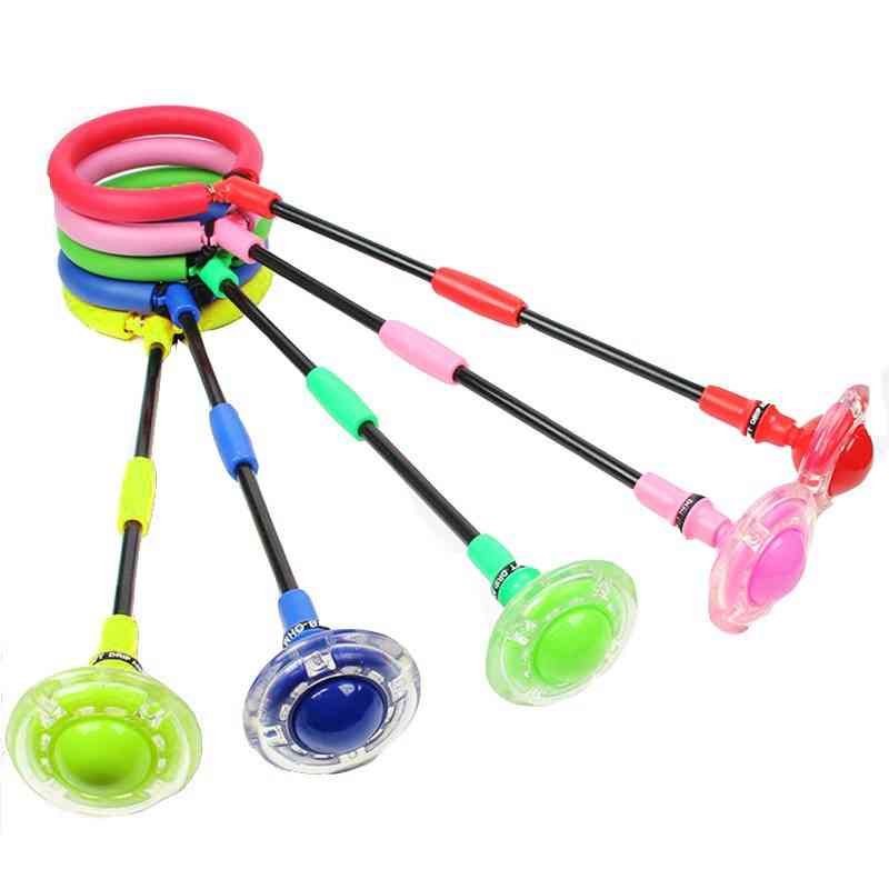 Jouet LED clignotant, anneau de saut à la cheville colorée, cercle de saut pliable, balançoire pour enfants