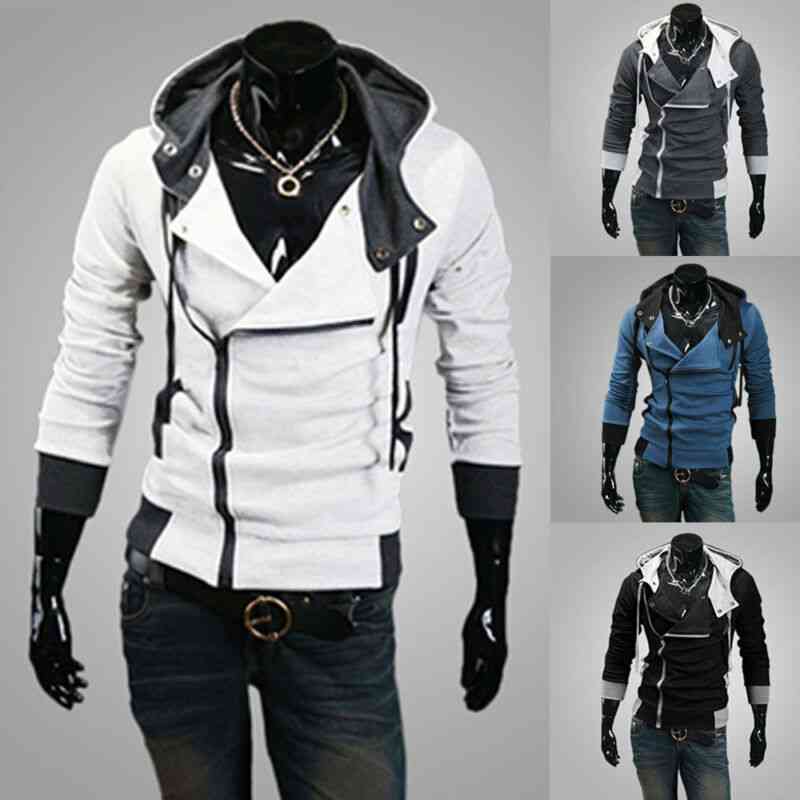 Men Fashion Hooded Sweatshirts, Spring Sportswear -long Sleeve Slim Tracksuit Jacket
