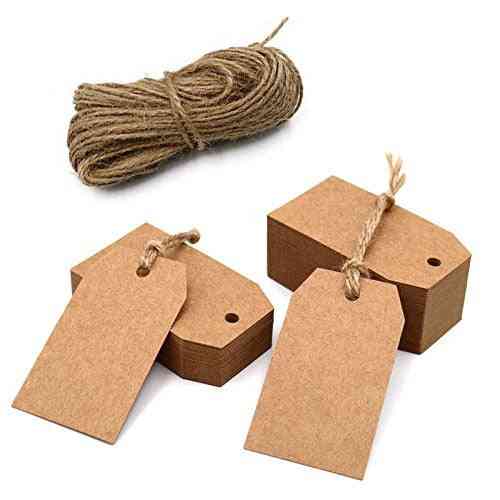Kraft Paper Tags With Hole For Wedding Or Party Labels